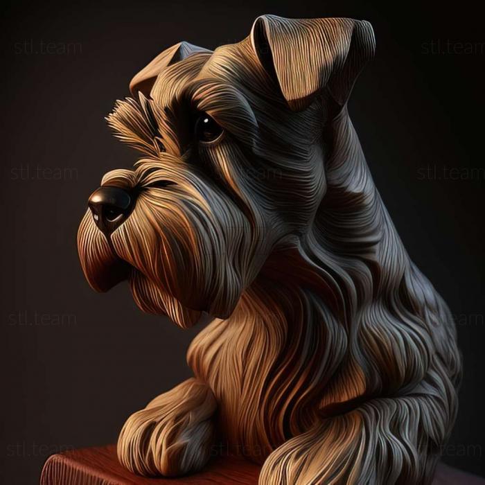 3D model Zwergschnauzer dog (STL)